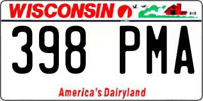 WI license plate 398PMA