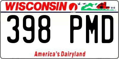 WI license plate 398PMD