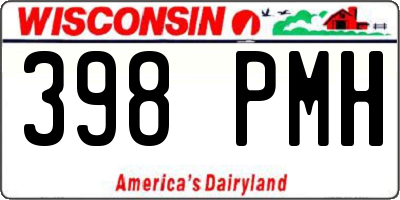 WI license plate 398PMH