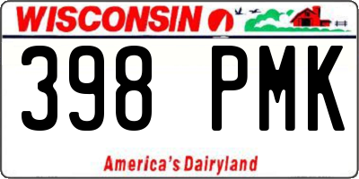 WI license plate 398PMK