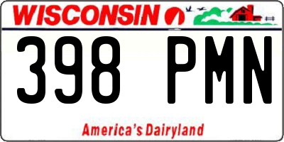 WI license plate 398PMN