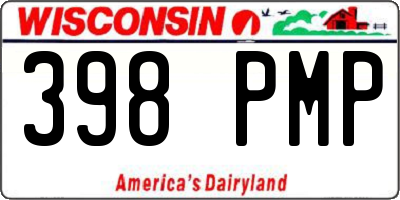 WI license plate 398PMP