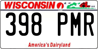 WI license plate 398PMR