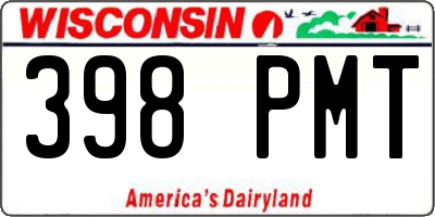 WI license plate 398PMT