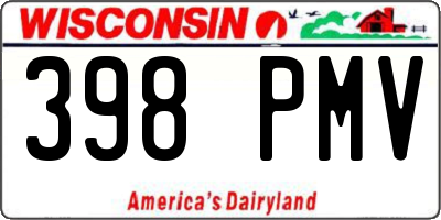 WI license plate 398PMV