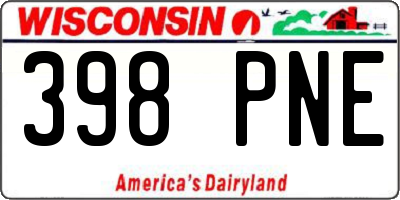 WI license plate 398PNE