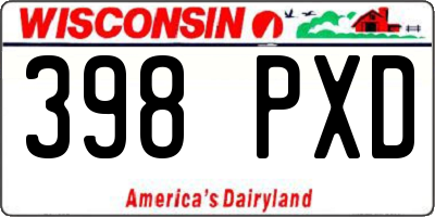 WI license plate 398PXD