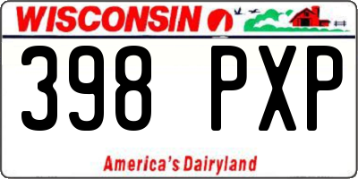 WI license plate 398PXP