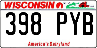 WI license plate 398PYB
