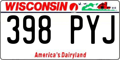 WI license plate 398PYJ