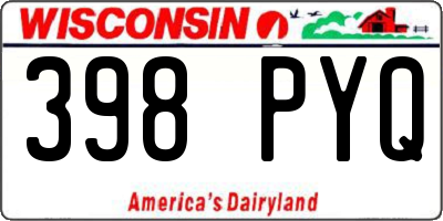 WI license plate 398PYQ