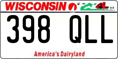 WI license plate 398QLL