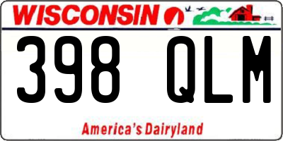 WI license plate 398QLM