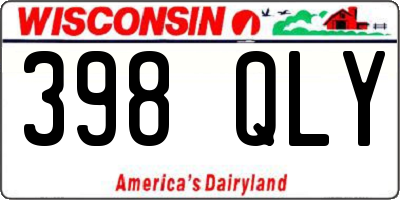 WI license plate 398QLY