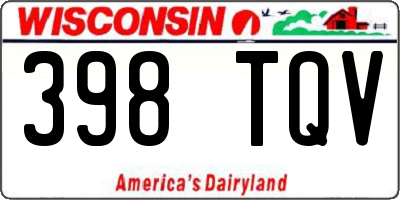 WI license plate 398TQV