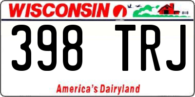 WI license plate 398TRJ