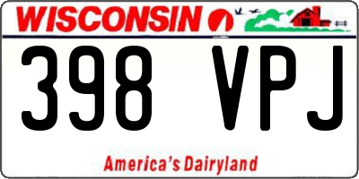 WI license plate 398VPJ
