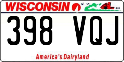 WI license plate 398VQJ
