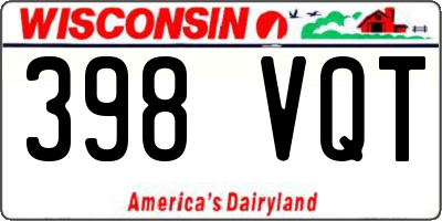 WI license plate 398VQT