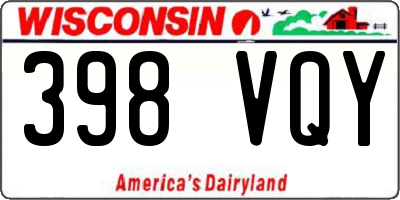 WI license plate 398VQY