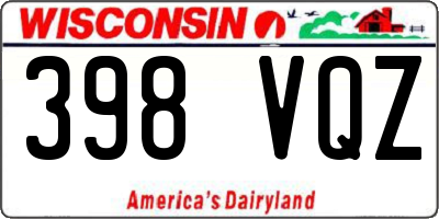 WI license plate 398VQZ