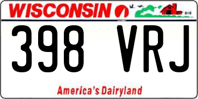 WI license plate 398VRJ
