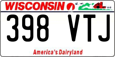 WI license plate 398VTJ