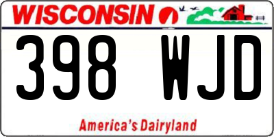 WI license plate 398WJD