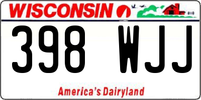 WI license plate 398WJJ
