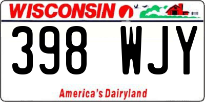WI license plate 398WJY