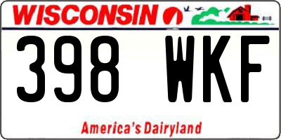 WI license plate 398WKF