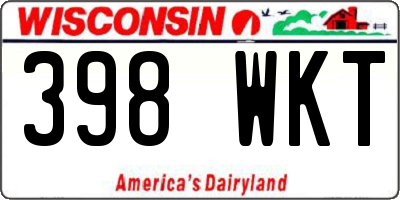 WI license plate 398WKT