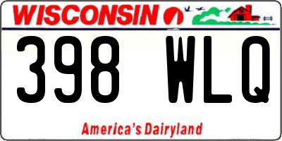 WI license plate 398WLQ