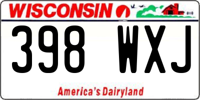 WI license plate 398WXJ