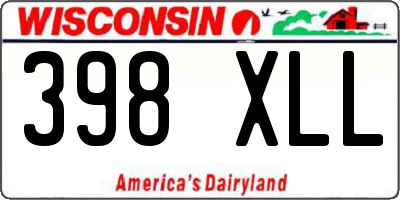 WI license plate 398XLL