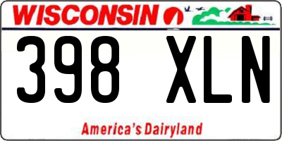 WI license plate 398XLN