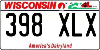WI license plate 398XLX