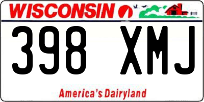 WI license plate 398XMJ