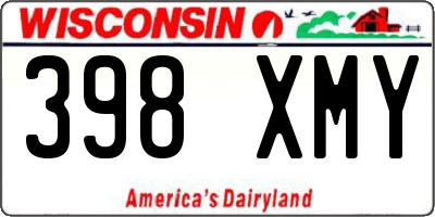 WI license plate 398XMY