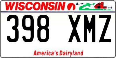 WI license plate 398XMZ