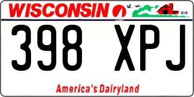 WI license plate 398XPJ