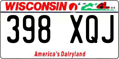 WI license plate 398XQJ
