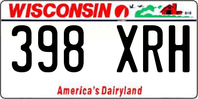 WI license plate 398XRH