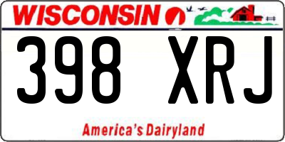 WI license plate 398XRJ