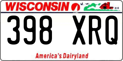 WI license plate 398XRQ