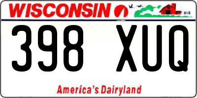 WI license plate 398XUQ