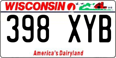 WI license plate 398XYB