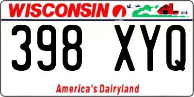 WI license plate 398XYQ