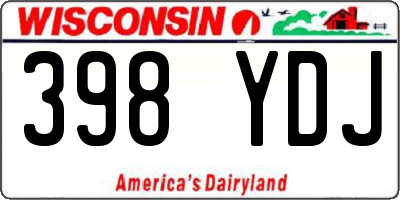 WI license plate 398YDJ