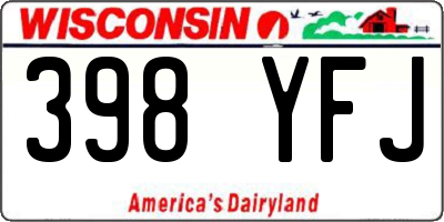 WI license plate 398YFJ
